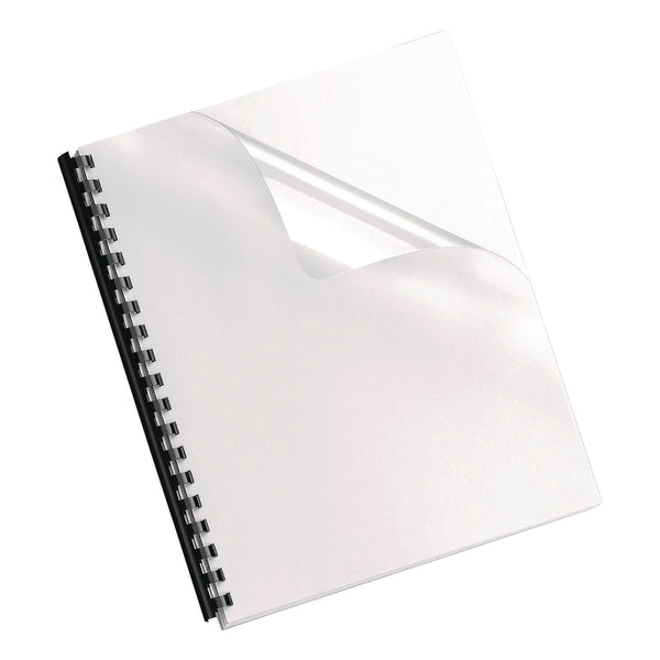 Fellowes® Crystals Transparent Presentation Covers for Binding Systems, Unpunched, Clear, with Square Corners, 11 x 8.5, 25/Pack (FEL52043) Pack of 25
