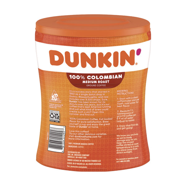 Dunkin'® Columbian Coffee, 27.05 oz Canister (GMT8133401292) Each