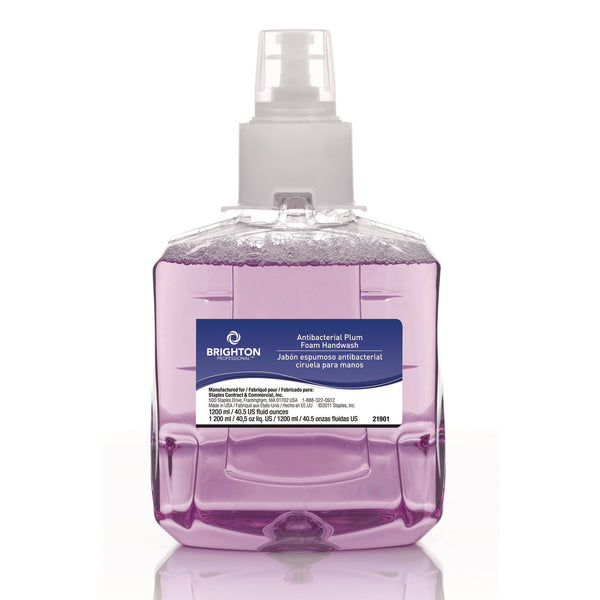Brighton Professional™ LTX-12 Antibacterial Hand Soap Refill, Plum Scent, 1,200 mL, 2/Carton (GOJ375326) Case of 2