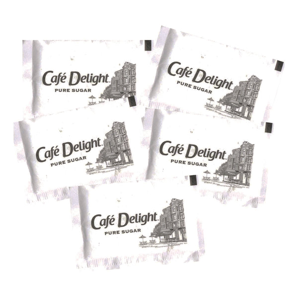 Café Delight Pure Sugar Packets, 0.11 oz Packet, 1,000/Carton (CFL538611) Case of 1000