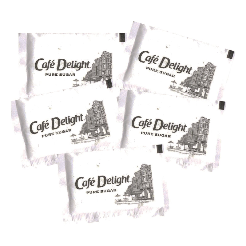 Café Delight Pure Sugar Packets, 0.11 oz Packet, 1,000/Carton (CFL538611) Case of 1000