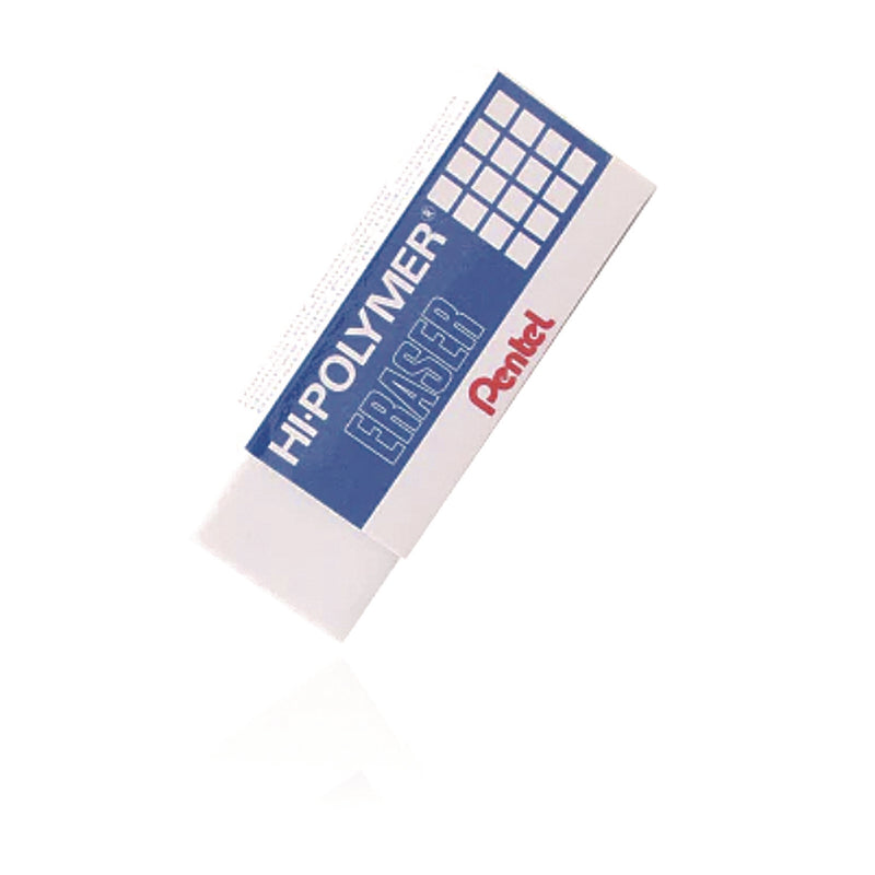 Pentel® Hi-Polymer Eraser Assortment, (4) Pencil Caps/(1) Large Block/(1) Small Block, White, 6/Pack (PENZEH2510BP) Pack of 6
