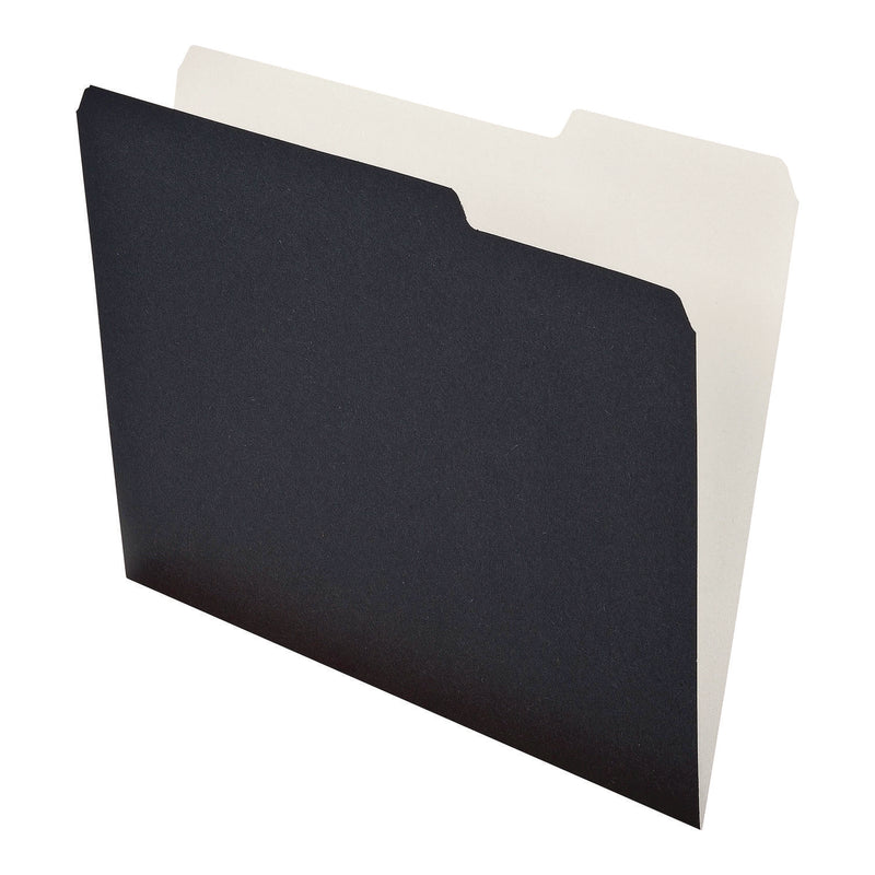 Ampad® Earthwise Pendaflex File Folders, 1/3-Cut Tabs: Assorted, Letter Size, Black/White, 50/Box (PFX16101) Pack of 50