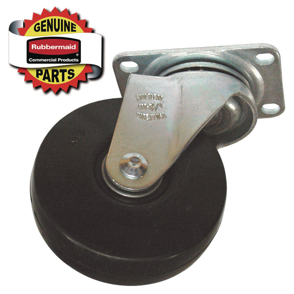 4-Inch Swivel Plate Caster with Hardware, 4" Wheel, Black (SGSFG1013L20000) Each