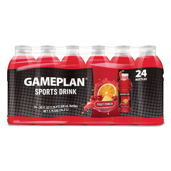 Gameplan Sports Drink, Fruit Punch, 20 oz Bottle, 24/Carton (NGBGMP20Z24PFP) Case of 24