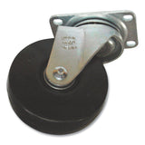 4-Inch Swivel Plate Caster with Hardware, 4" Wheel, Black (SGSFG1013L20000) Each