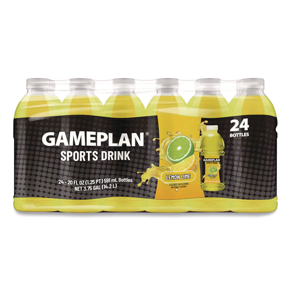 Gameplan Sports Drink, Lemon Lime, 20 oz Bottle, 24/Carton (NGBGMP20Z24PLL) Case of 24