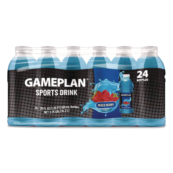 Gameplan Sports Drink, Mixed Berry, 20 oz Bottle, 24/Carton (NGBGMP20Z24PMB) Case of 24