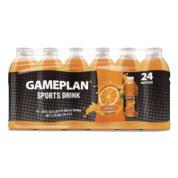 Gameplan Sports Drink, Orange, 20 oz Bottle, 24/Carton (NGBGMP20Z24POR) Case of 24