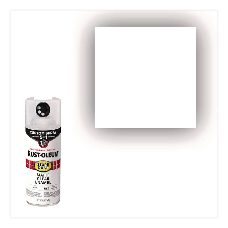 Rust-Oleum® Stops Rust 5-in-1 Spray Paint, Matte Clear, 12 oz Aerosol Can, 6/Carton (RST376868CT) Case of 6