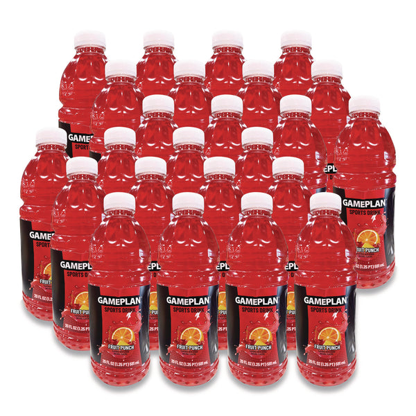 Gameplan Sports Drink, Fruit Punch, 20 oz Bottle, 24/Carton (NGBGMP20Z24PFP) Case of 24