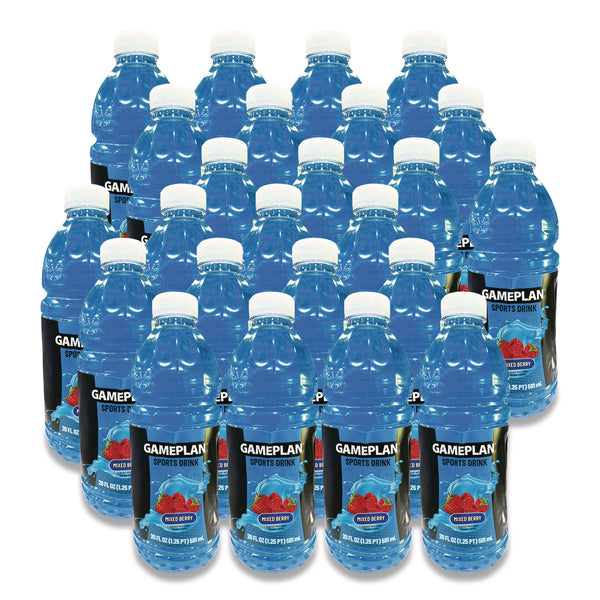 Gameplan Sports Drink, Mixed Berry, 20 oz Bottle, 24/Carton (NGBGMP20Z24PMB) Case of 24