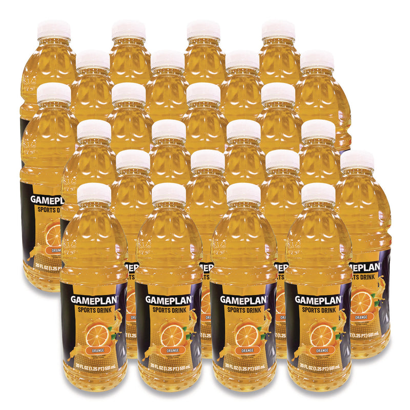 Gameplan Sports Drink, Orange, 20 oz Bottle, 24/Carton (NGBGMP20Z24POR) Case of 24