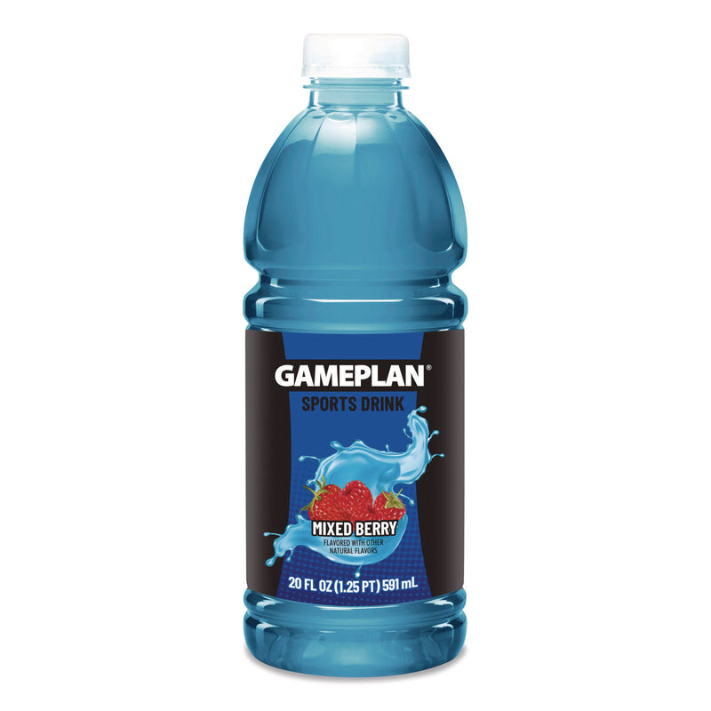 Gameplan Sports Drink, Mixed Berry, 20 oz Bottle, 24/Carton (NGBGMP20Z24PMB) Case of 24