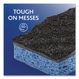 Scrunge Heavy-Duty Sponge, 2.63" x 4.25", 1" Thick, Black/Blue, 2/Pack, 8 Packs/Carton (FHD148377CT) Case of 8