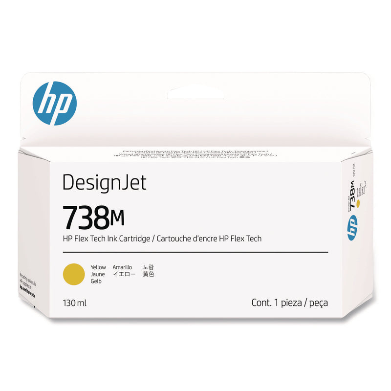 HP 738M (A24VPA) Original Designjet Ink Cartridge, Yellow (HEWA24VPA) Each