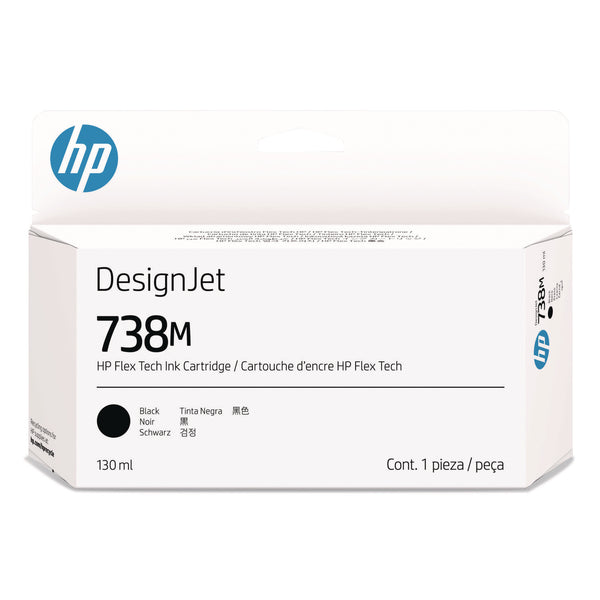 HP 738M (A24VLA) Original Designjet Ink Cartridge, Black (HEWA24VLA) Each