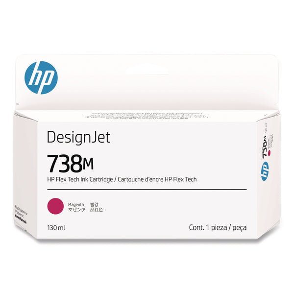 HP 738M (A24VNA) Original Designjet Ink Cartridge, Magenta (HEWA24VNA) Each