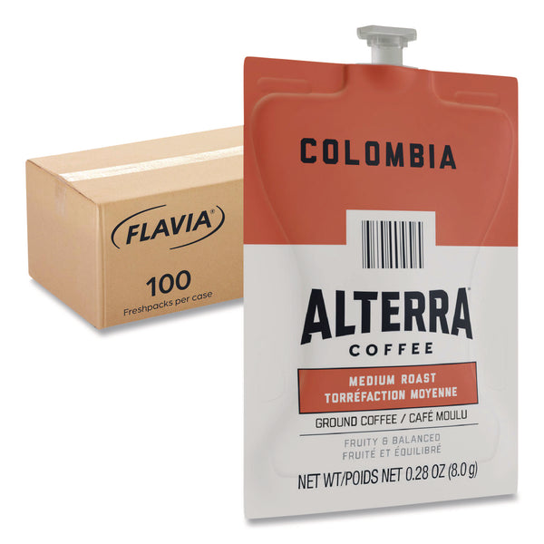 Flavia Alterra Columbia Coffee Freshpack, Columbia, 0.28 oz Pouch, 100/Carton (LAV48006) Case of 100