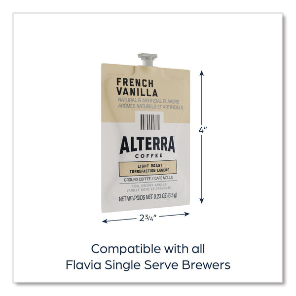 Flavia Alterra French Vanilla Coffee Freshpack, French Vanilla, 0.23 oz Pouch, 100/Carton (LAV48009) Case of 100