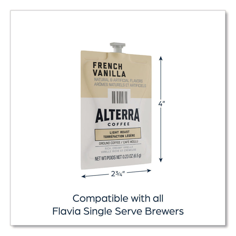 Flavia Alterra French Vanilla Coffee Freshpack, French Vanilla, 0.23 oz Pouch, 100/Carton (LAV48009) Case of 100