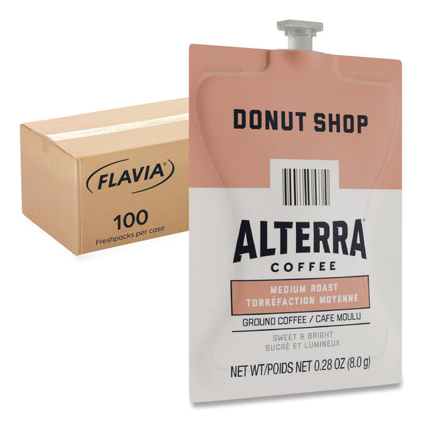 Flavia Alterra Donut Shop Coffee Freshpack, Donut Shop, 0.28 oz Pouch, 100/Carton (LAV48019) Case of 100