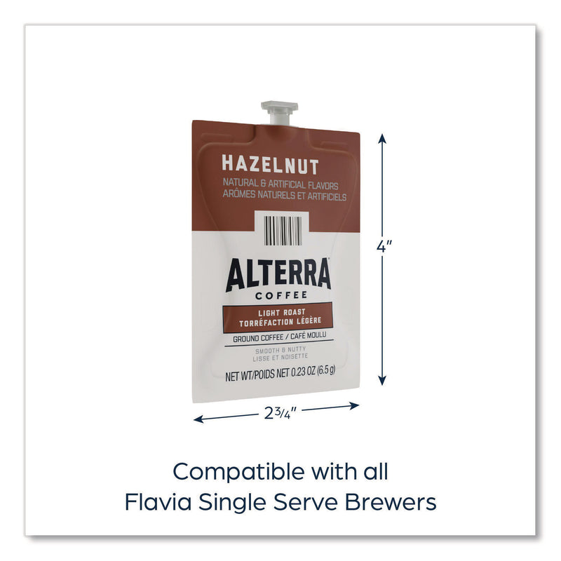 Flavia Alterra Hazelnut Coffee Freshpack, Hazelnut, 0.23 oz Pouch, 100/Carton (LAV48011) Case of 100