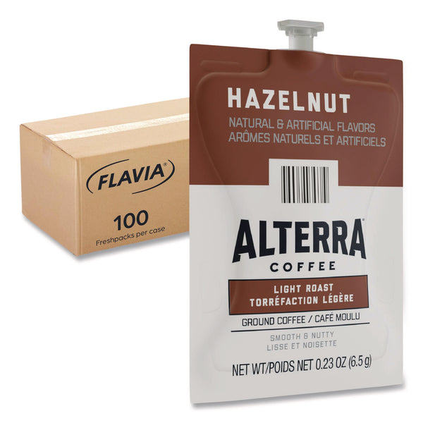 Flavia Alterra Hazelnut Coffee Freshpack, Hazelnut, 0.23 oz Pouch, 100/Carton (LAV48011) Case of 100