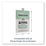 Flavia Alterra Decaf House Blend Coffee Freshpack, 0.25 oz Pouch, 100/Carton (LAV48013) Case of 100