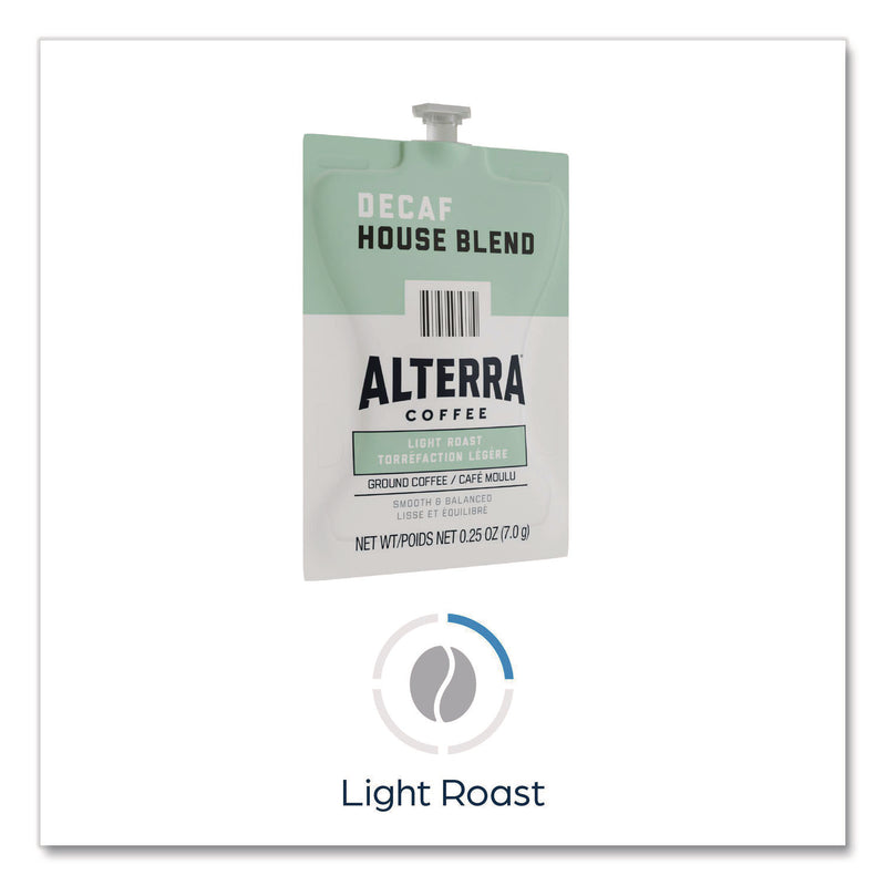 Flavia Alterra Decaf House Blend Coffee Freshpack, 0.25 oz Pouch, 100/Carton (LAV48013) Case of 100