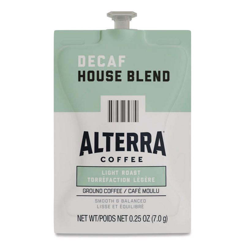 Flavia Alterra Decaf House Blend Coffee Freshpack, 0.25 oz Pouch, 100/Carton (LAV48013) Case of 100