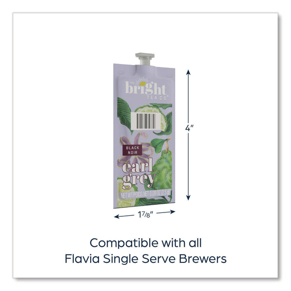 Flavia The Bright Tea Co. Earl Grey Black Tea Freshpack, Earl Gray, 0.09 oz Pouch, 100/Carton (LAV48026) Case of 100