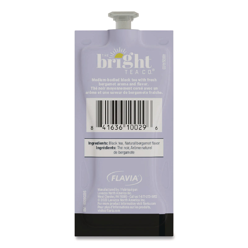 Flavia The Bright Tea Co. Earl Grey Black Tea Freshpack, Earl Gray, 0.09 oz Pouch, 100/Carton (LAV48026) Case of 100