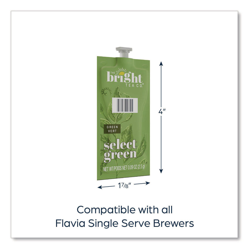 Flavia The Bright Tea Co. Select Green Tea Freshpack, Select Green, 0.09 oz Pouch, 100/Carton (LAV48028) Case of 100