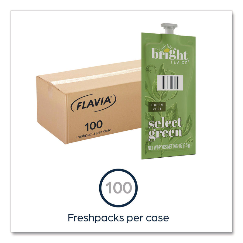 Flavia The Bright Tea Co. Select Green Tea Freshpack, Select Green, 0.09 oz Pouch, 100/Carton (LAV48028) Case of 100