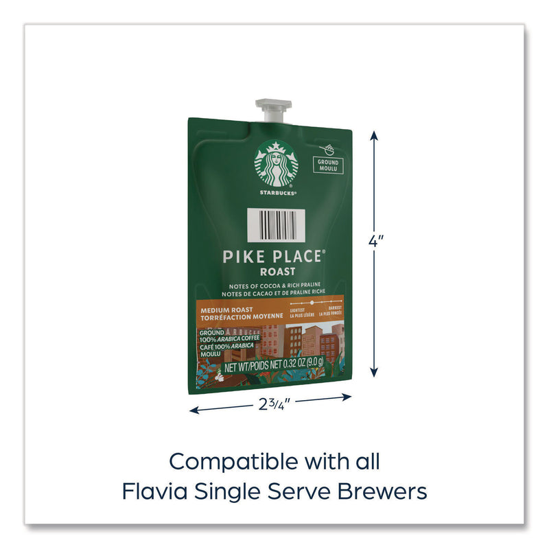 FLAVIA® Starbucks Pike Place Roast Coffee Freshpack, Pike Place, 38/Carton (LAV48725) Case of 38