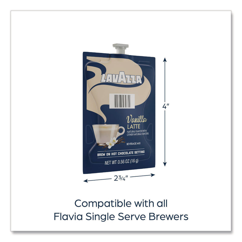 FLAVIA® Lavazza Vanilla Latte, Vanilla, 0.56 oz Pouch, 72/Carton (LAV48689) Case of 72