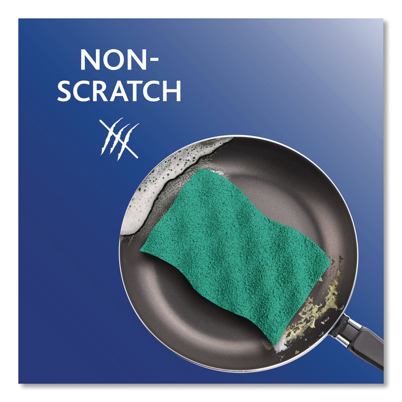 O-Cedar® Scrunge Non-Scratch Scrub Sponge, 2.63" x 4.25", 1" Thick, Green/Blue, 2/Pack, 8 Packs/Carton (FHD169431CT) Case of 8