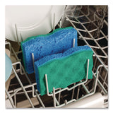 O-Cedar® Scrunge Non-Scratch Scrub Sponge, 2.63" x 4.25", 1" Thick, Green/Blue, 2/Pack, 8 Packs/Carton (FHD169431CT) Case of 8