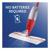 O-Cedar® ProMist MAX Spray Mop, Red/White/Gray Microfiber Head, 48" Red/Black/Gray Plastic Handle, 4/Carton (FHD173563CT) Case of 4