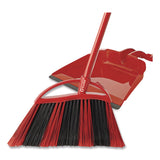 One Sweep Broom with Dustpan, 53.88" Handle, Red/Black/Gray (FHD175073EA) Each