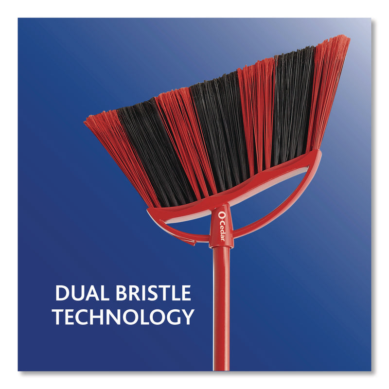 One Sweep Broom with Dustpan, 53.88" Handle, Red/Black/Gray (FHD175073EA) Each