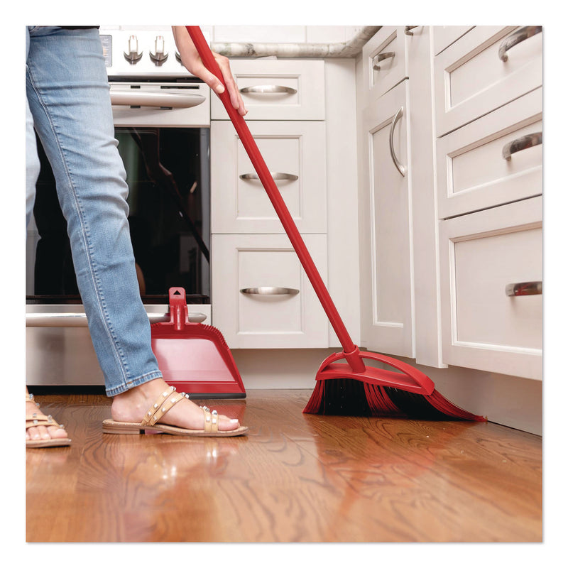 One Sweep Broom with Dustpan, 53.88" Handle, Red/Black/Gray (FHD175073EA) Each