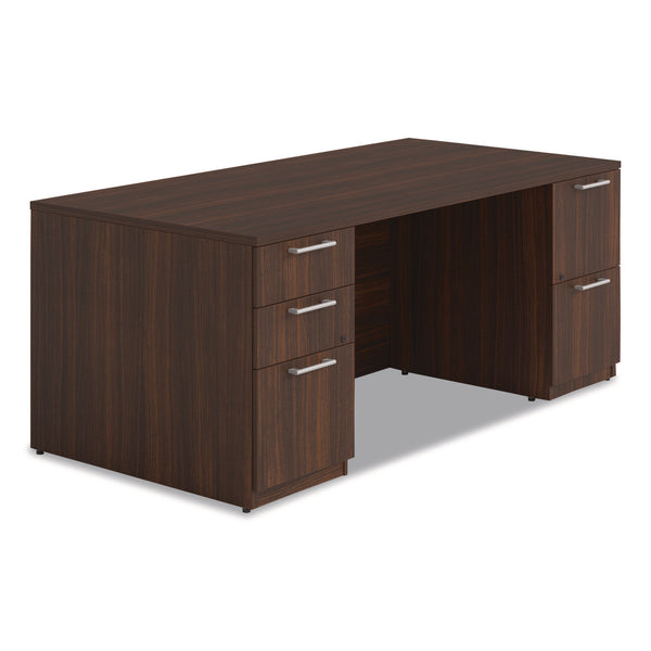 Alera Seville Series Double Pedestal Desk, 72" x 36" x 29", Mahogany (ALESVDP7236MY) Each