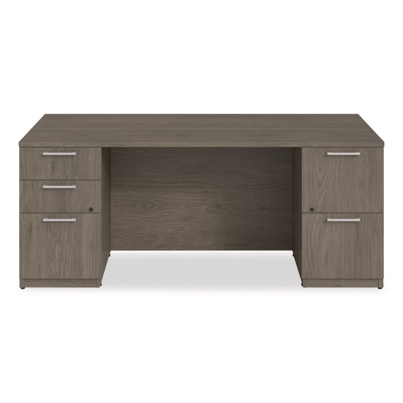 Alera Seville Series Double Pedestal Desk, 72" x 36" x 29", Walnut (ALESVDP7236WA) Each