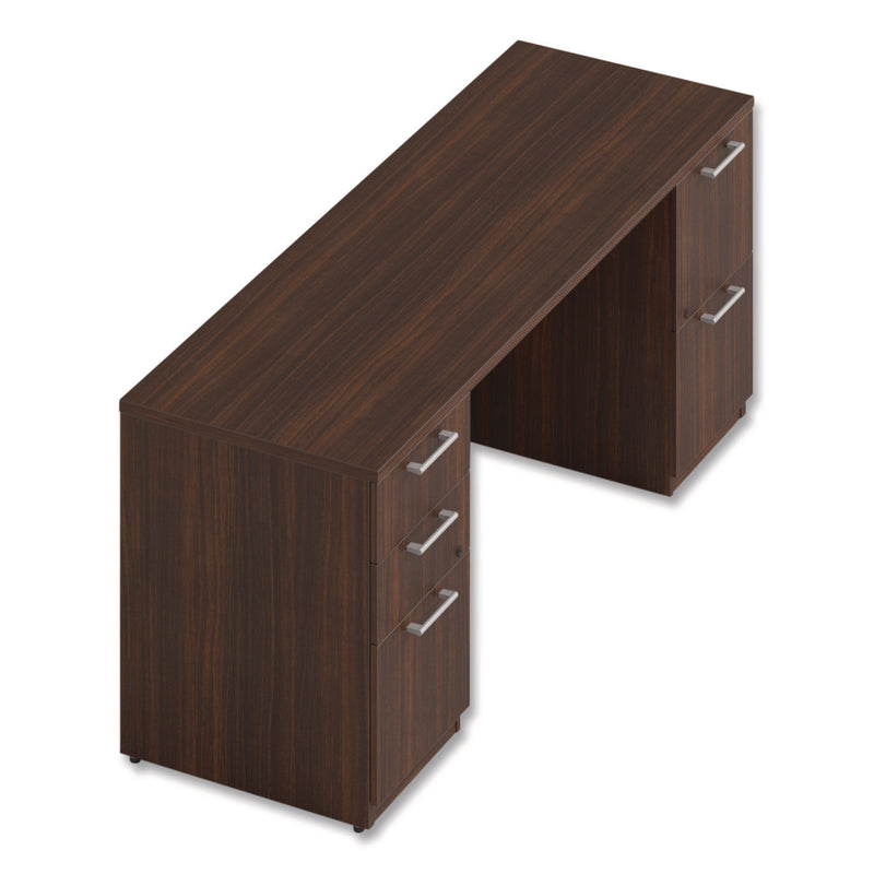 Alera Seville Series Double Pedestal Credenza, 72w x 24d x 29h, Mahogany (ALESVDPC7224MY) Each