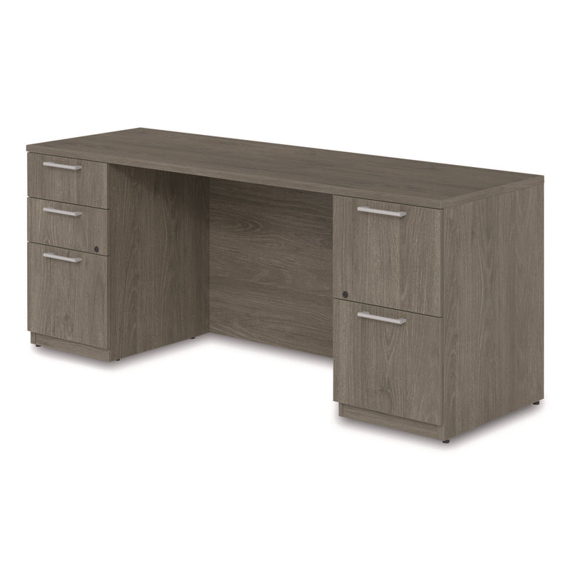 Alera Seville Series Double Pedestal Credenza, 72w x 24d x 29h, Walnut (ALESVDPC7224WA) Each