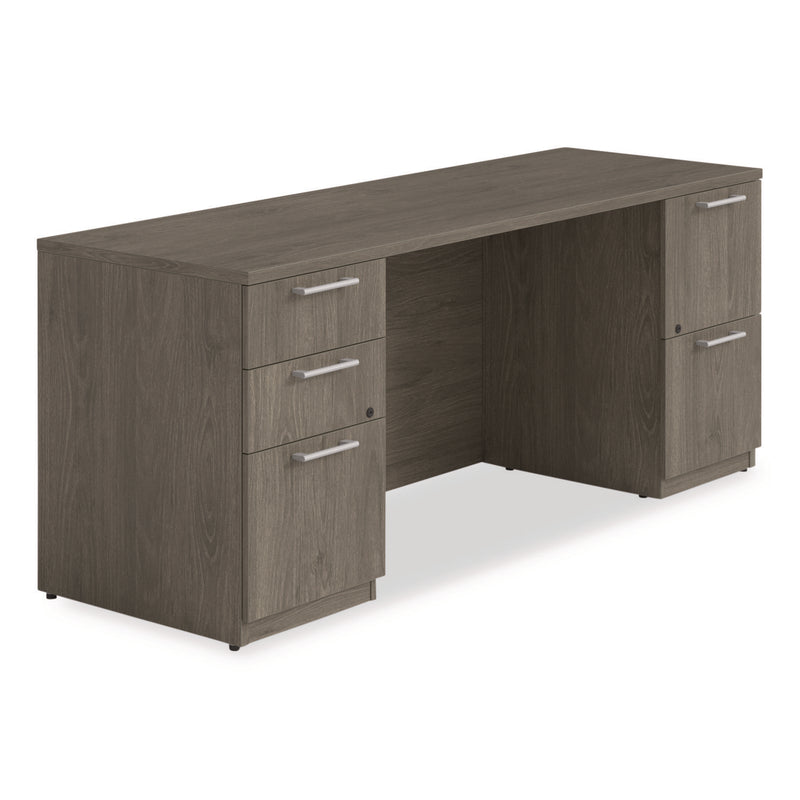 Alera Seville Series Double Pedestal Credenza, 72w x 24d x 29h, Walnut (ALESVDPC7224WA) Each