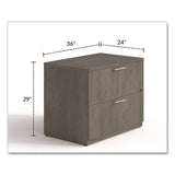 Alera Seville Series Lateral File Cabinet, 2 Legal-Size File Drawers, Walnut, 36" x 24" x 29" (ALESVLF3624WA) Each