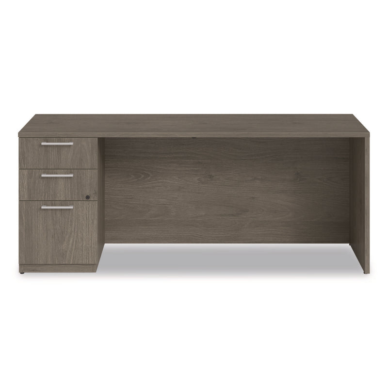 Alera Seville Series Credenza with Pedestal, Left Pedestal, 72w x 24d x 29h, Walnut (ALESVLSPC7224WA) Each